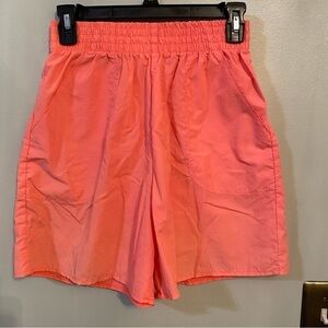 Vintage neon orange high waisted athletic shorts small